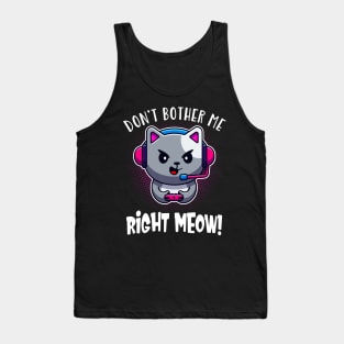 Gaming Cat Cute Video Games Kitten Gamer Tank Top